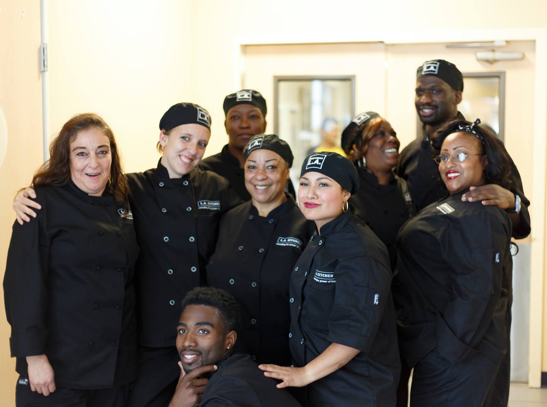 LA Kitchen students posing for a picture