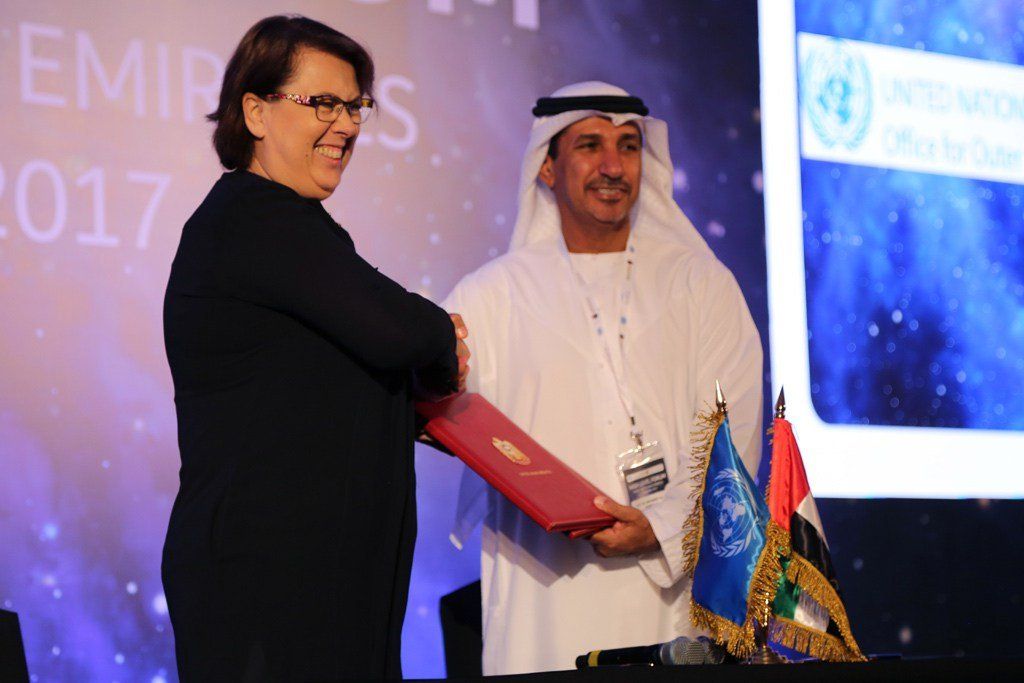 UNOOSA and the UAE Space Agency will work together on a number of initiatives to promote and facilitate “the peaceful uses of outer space and the use of space as a tool for the achievement of the 2030 Agenda […] and its 17 Sustainable Development Goals” 
