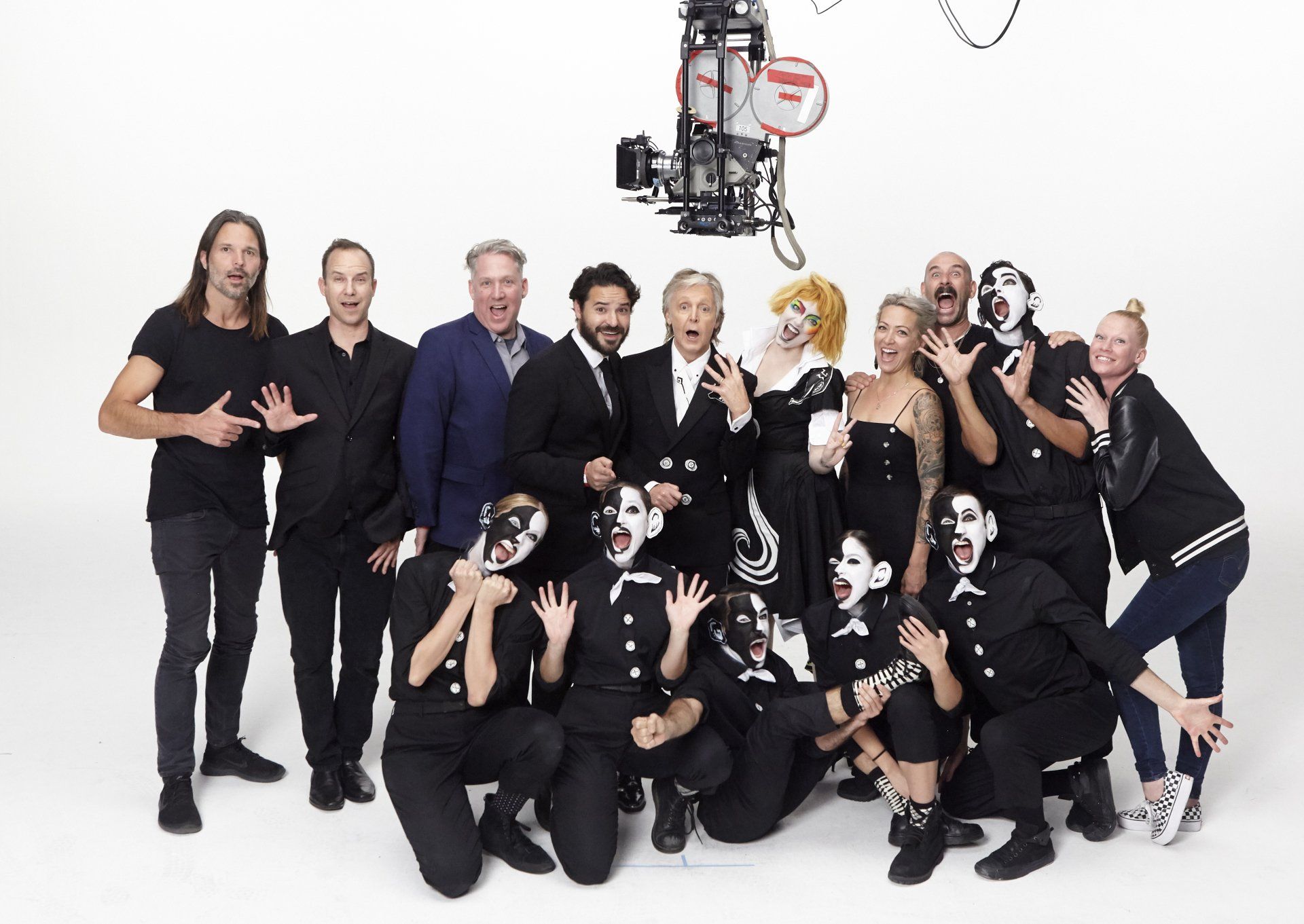 A photo of the whole cast of the Who Cares productions