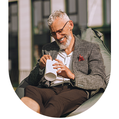 Man smiling after gum health treatment at Hampstead Clinic, London, improving oral hygiene and preventing gum disease