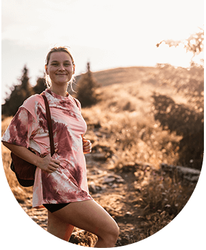 Smiling woman after a walk, representing those who can benefit from hyperhidrosis treatment at Hampstead Clinic