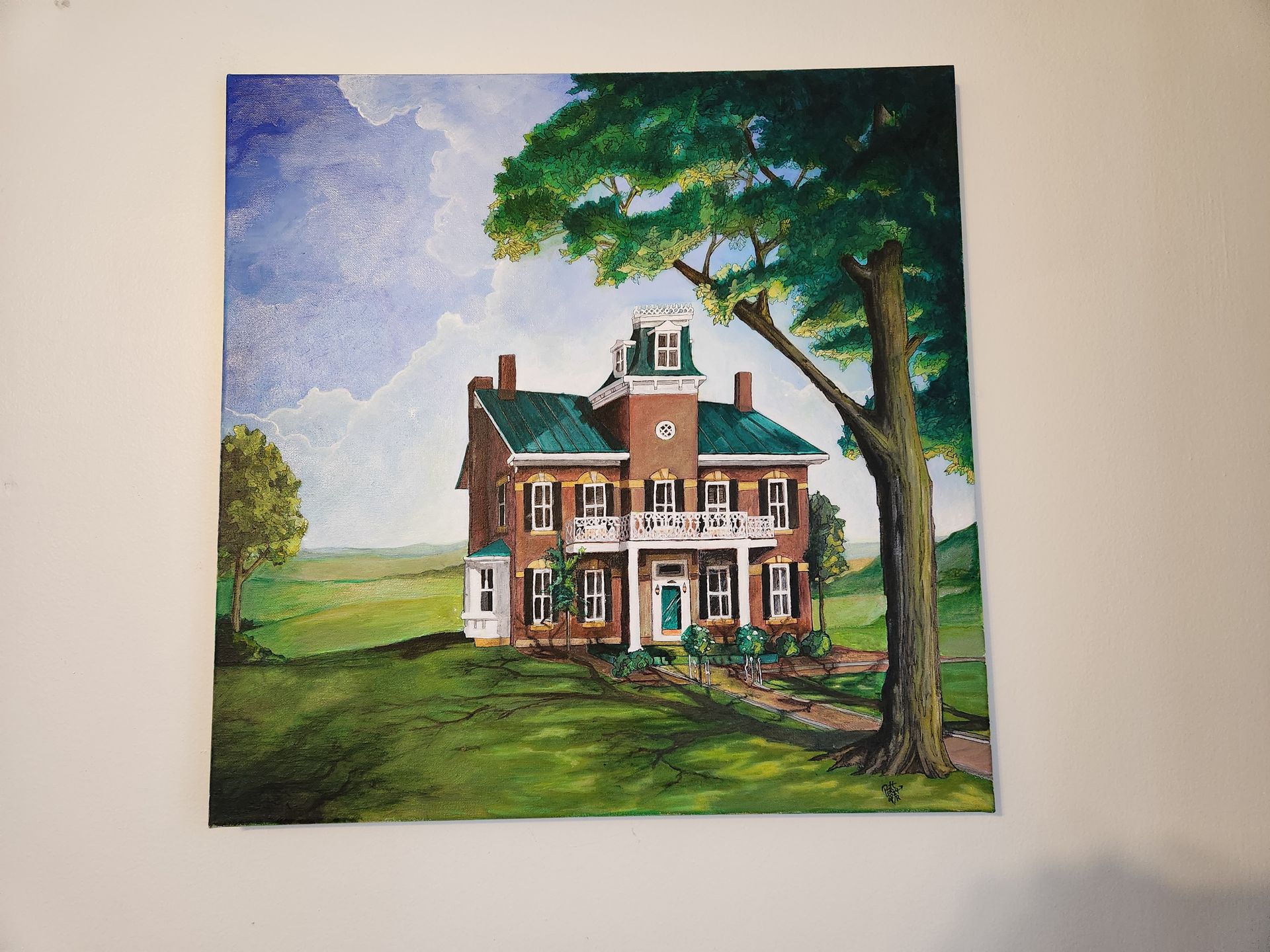 Acrylic painting on canvas of Cloran Mansion