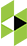 A green and white triangle on a white background.