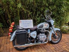 The Royal Enfield Classic at a Christmas party