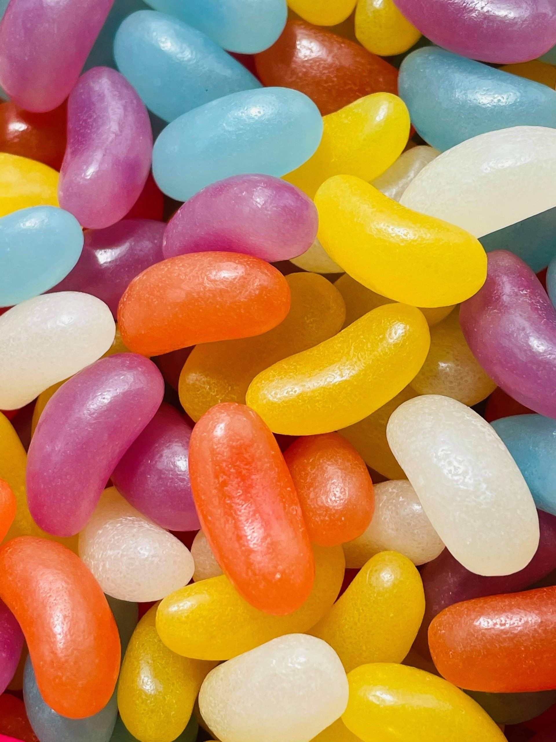 A pile of jelly beans of different colors and flavors