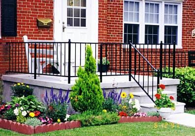 House With Beautiful Garden and Railings — Baldwin, MD — J.W. Calvert MFG.