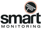 A smart monitoring logo with a camera in a circle.