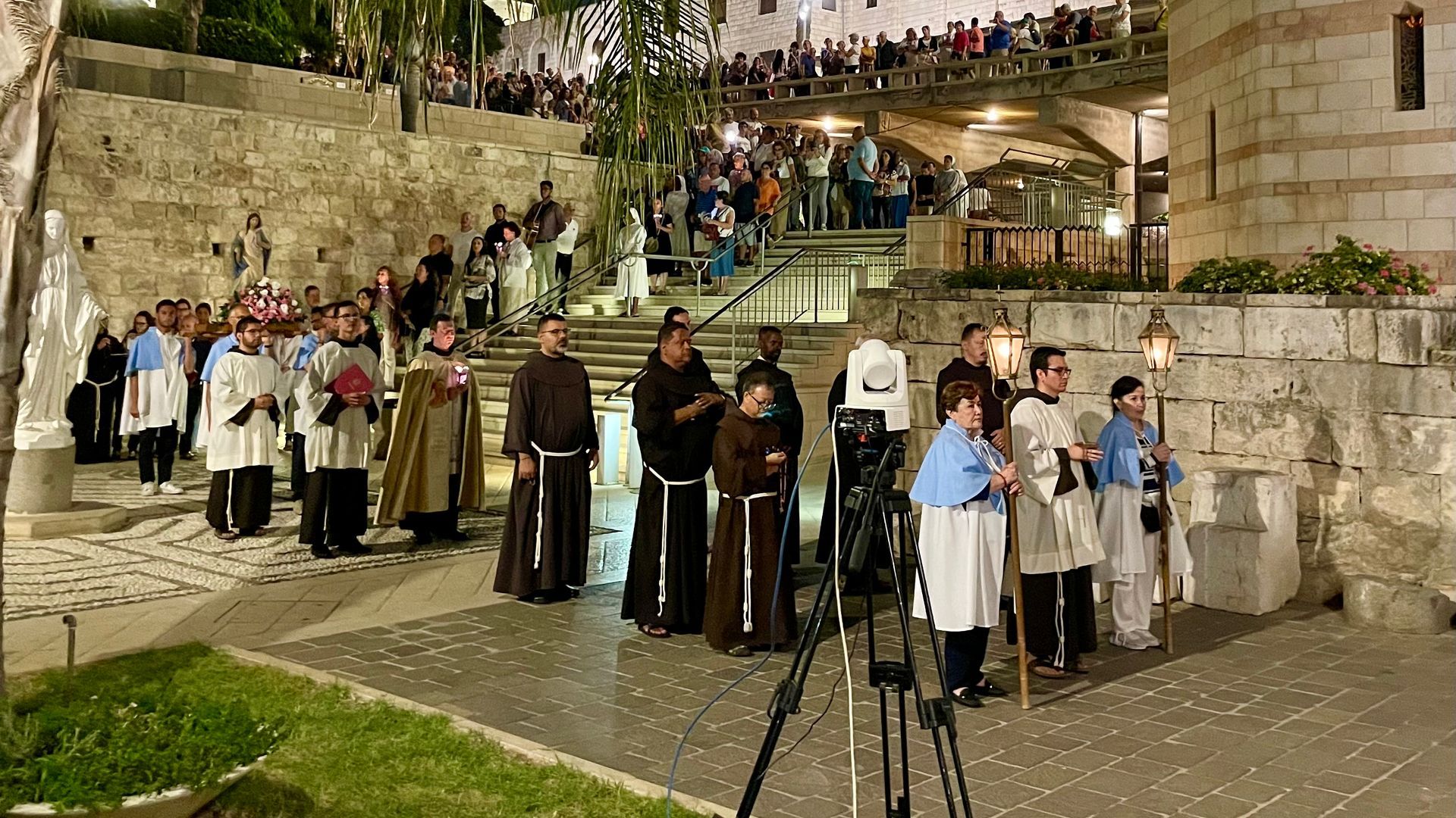 Catholic procession in the city of Nazareth