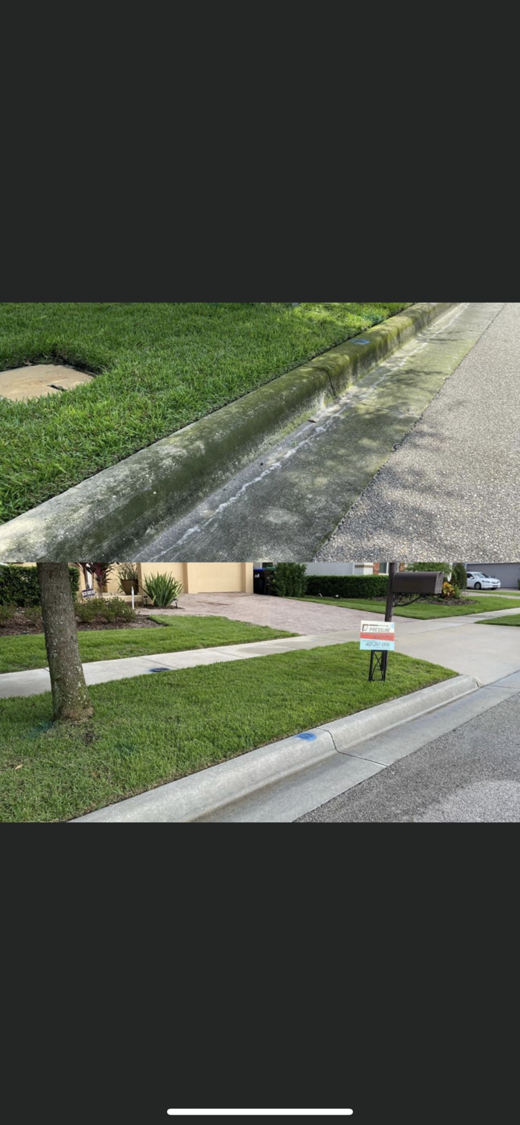 Sidewalk and Curb 1 Before and After - Orlando, FL - Strada Solutions