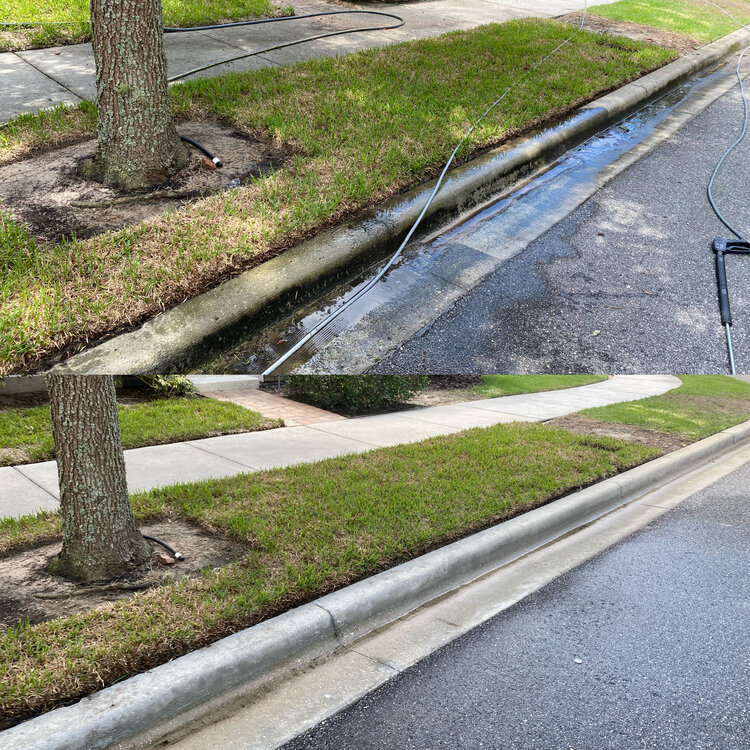 Sidewalk and Curb 2 Before and After - Orlando, FL - Strada Solutions