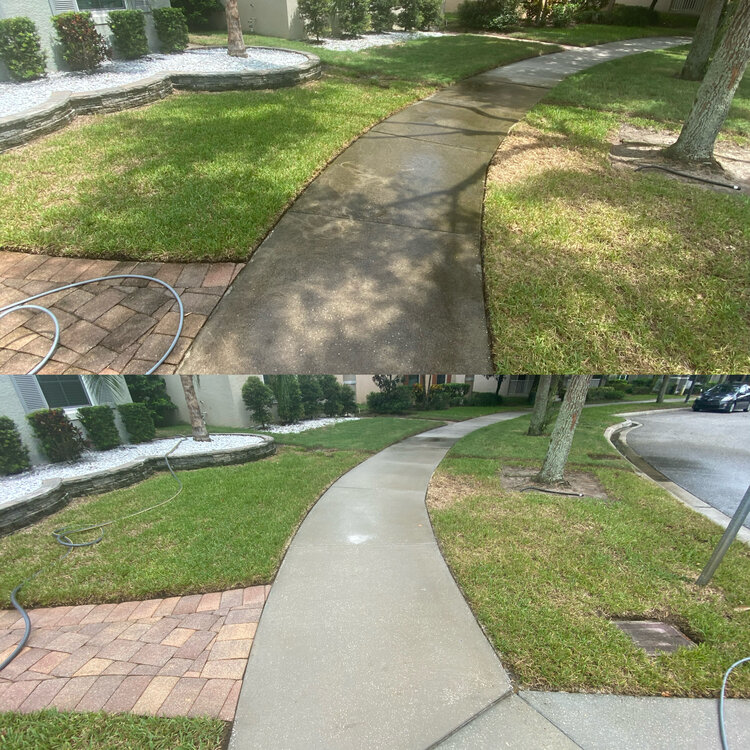 Sidewalk 7 Before and After - Orlando, FL - Strada Solutions