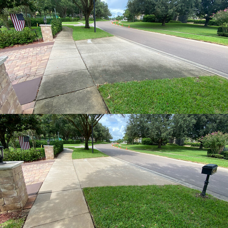 Driveway 5 Before and After - Orlando, FL - Strada Solutions