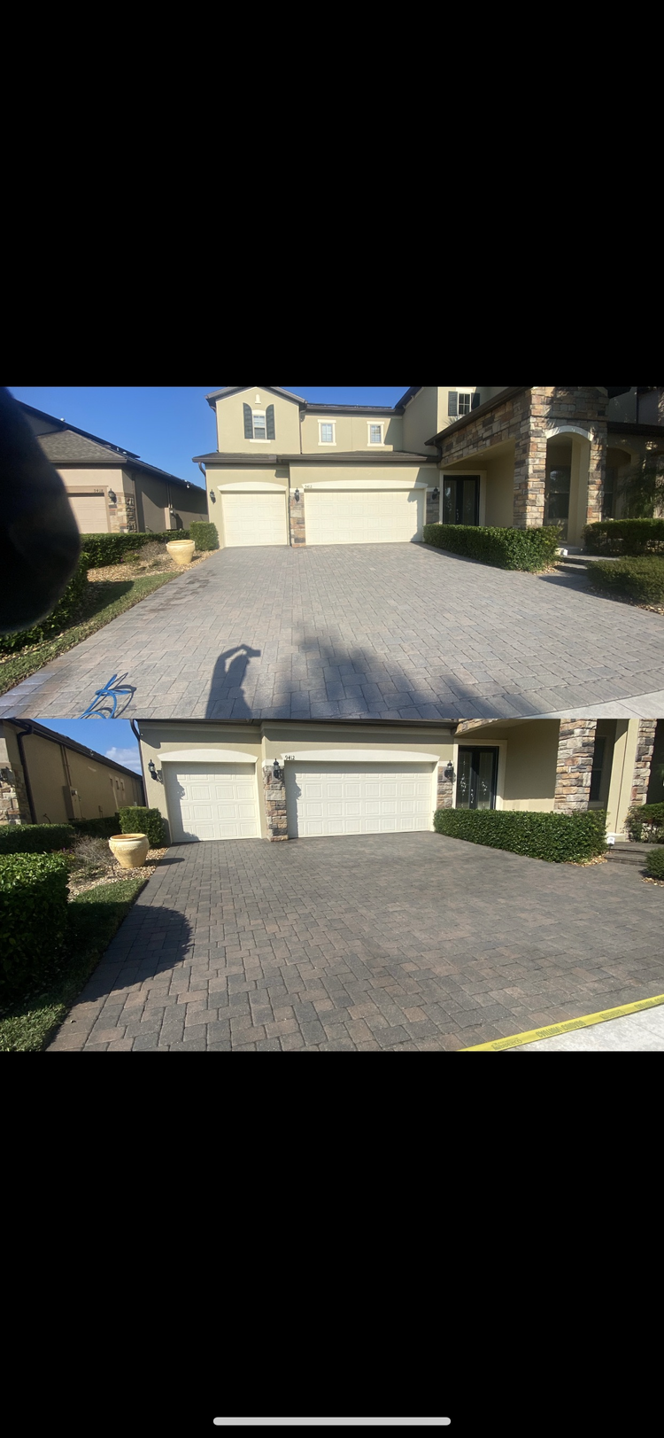 Driveway 1 Before and After - Orlando, FL - Strada Solutions