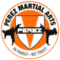 Perez martial arts in family we trust logo