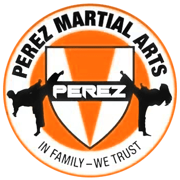 Perez martial arts in family we trust logo