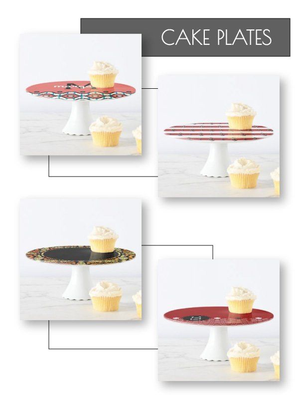 Four Cake Plates