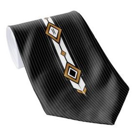 Black tie with gold and white - Art Deco style