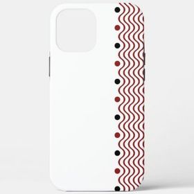 White phone case with red and black waves
