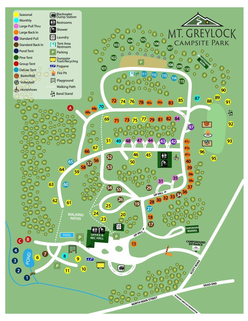 Mt Greylock Campsite Park Map 2023