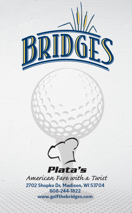 A poster for bridges plata 's american fare with a twist