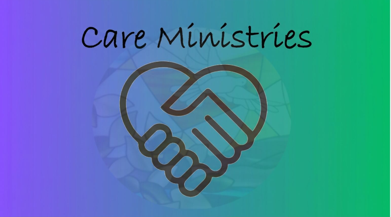 A logo for visitation teams with a handshake in the shape of a heart