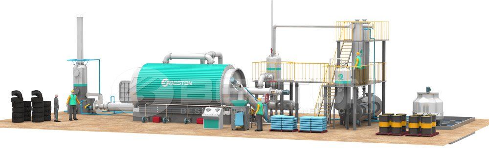 tyre to oil machine