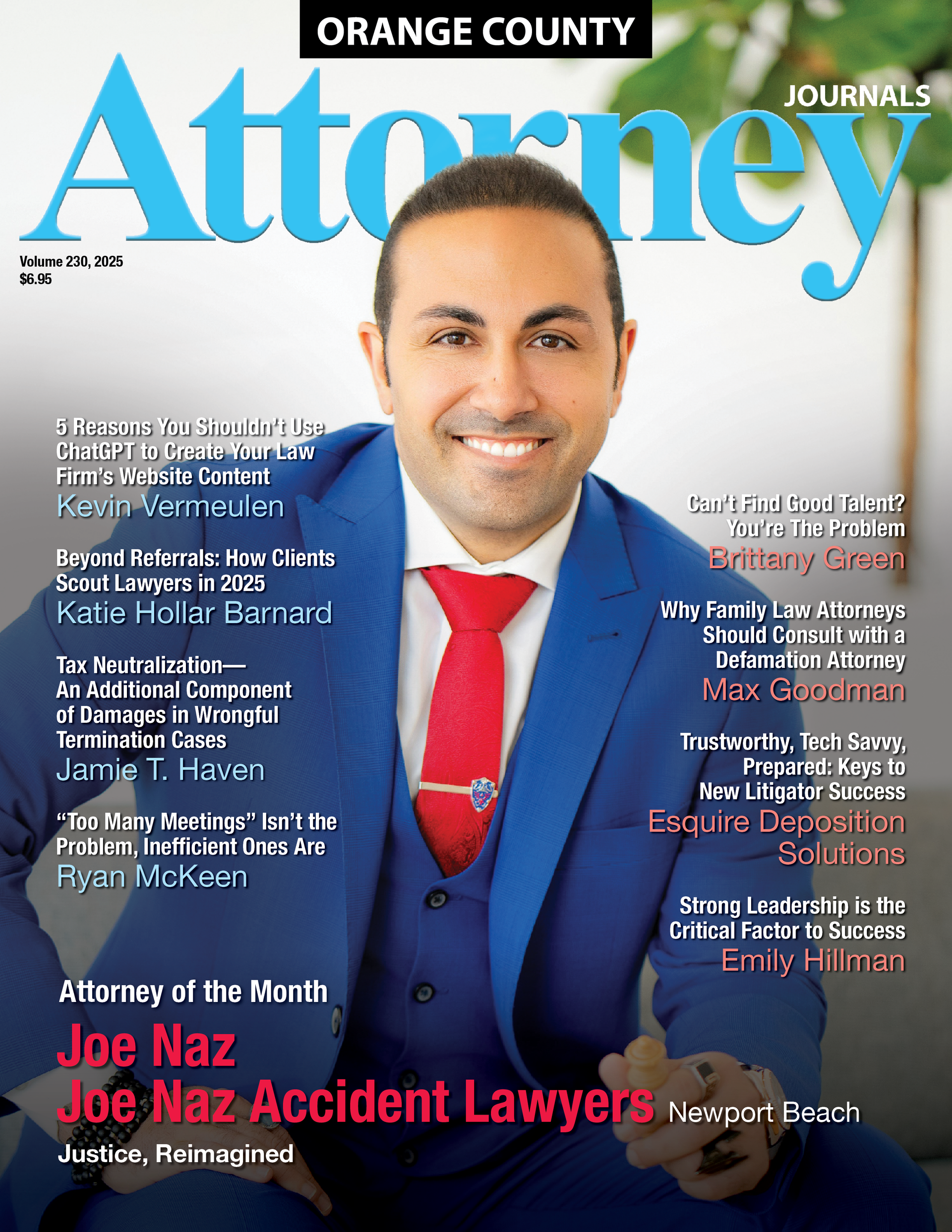 A man in a suit and tie is on the cover of a magazine.