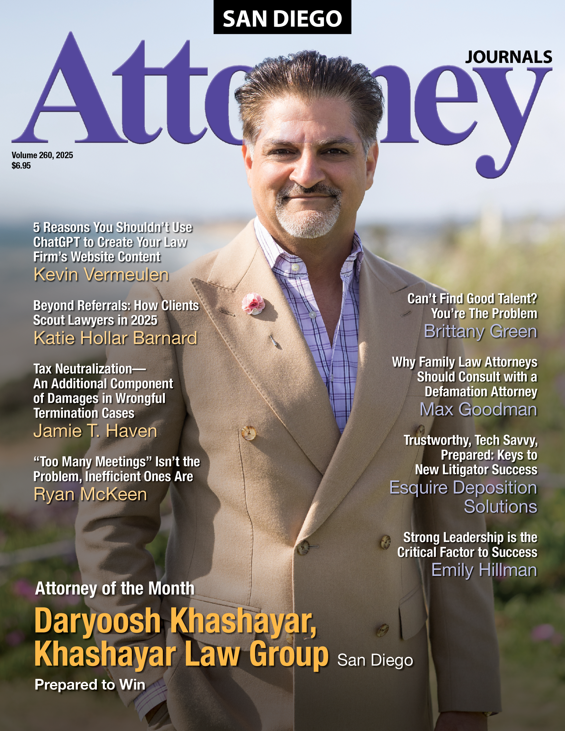 A man in a suit and tie is on the cover of a magazine.