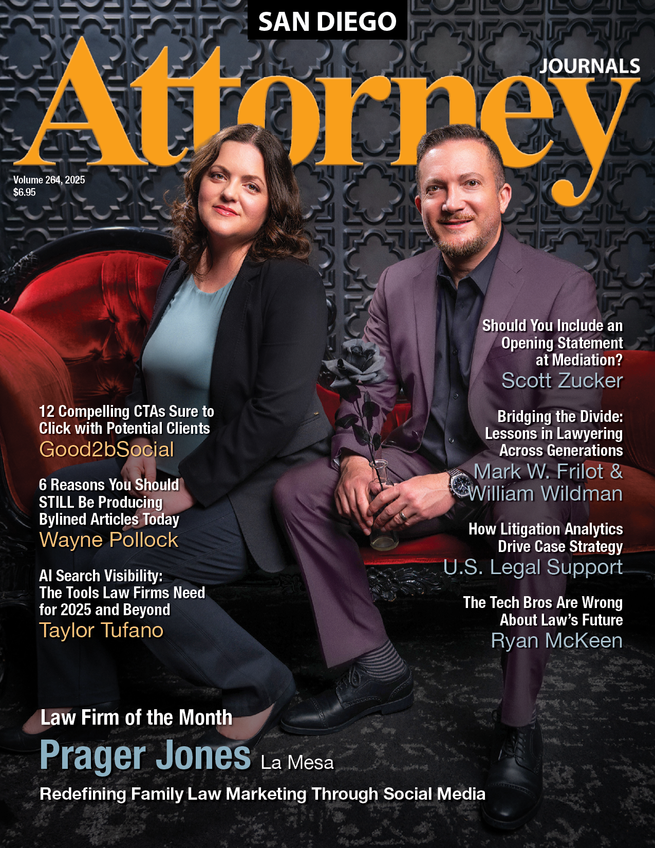 A man in a suit and tie is on the cover of a magazine.