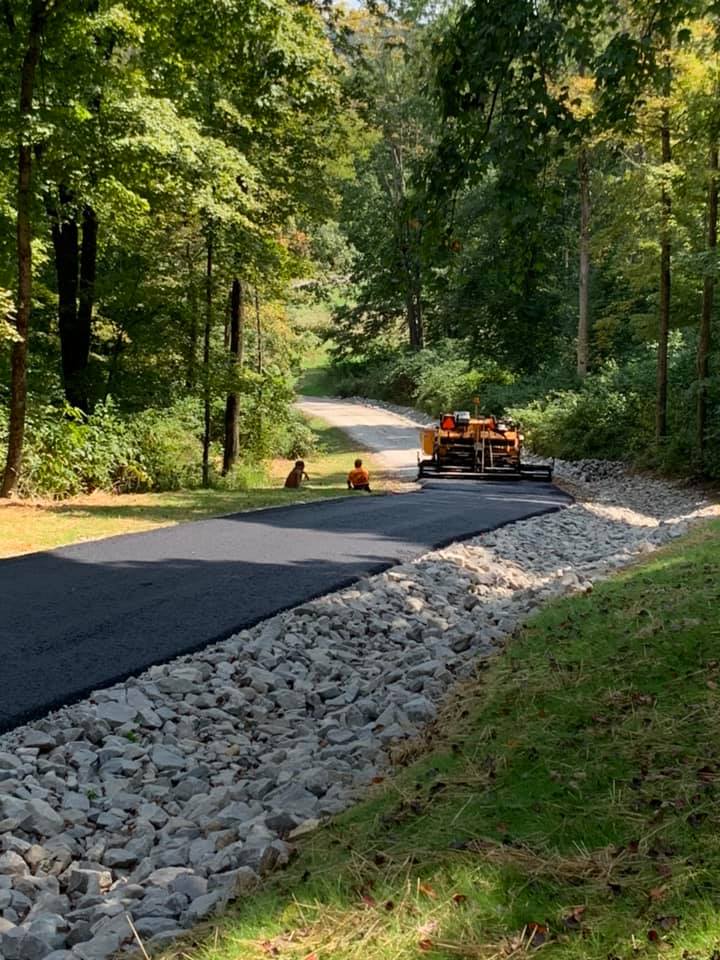 Road Construction — Asphalting Road in Progress in Zanesville, OH