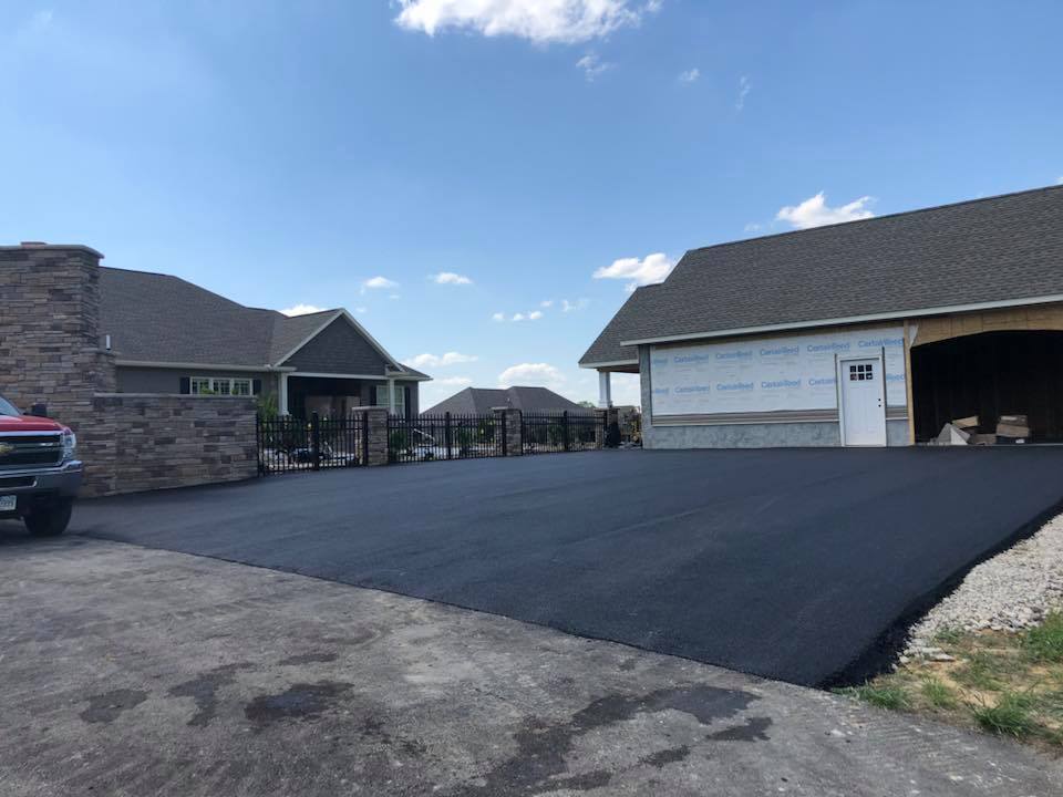 Newly Installed Asphalt in a Driveway — Zanesville, OH — Birkhimer Asphalt Ltd.