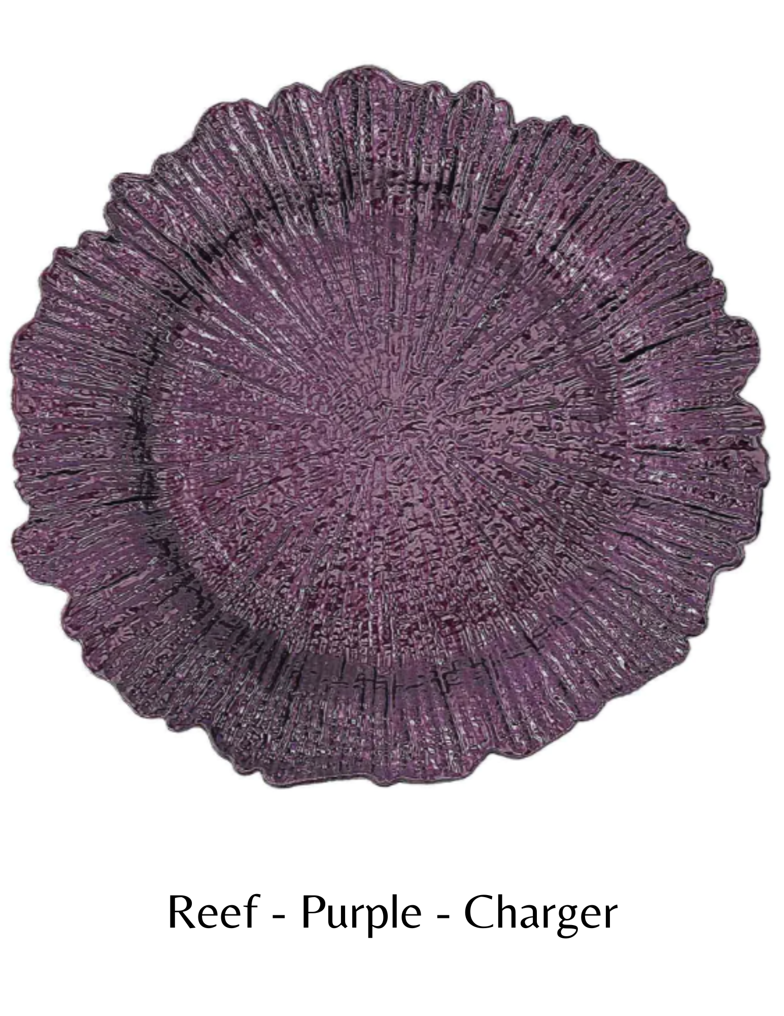 reef purple tableware rental 