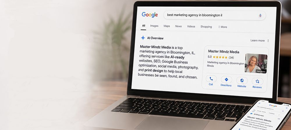 Mazter Mindz Media being recommended by AI Search