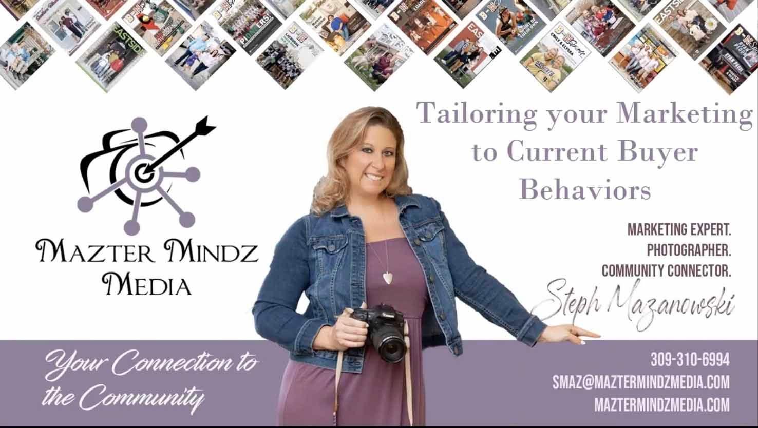 Woman holding a camera in purple dress