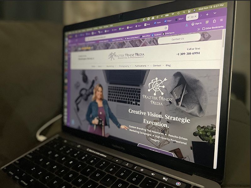 Mazter Mindz Media on computer screen