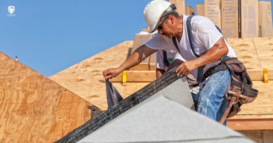 Phoenix roofer installing a new shingle roofing system