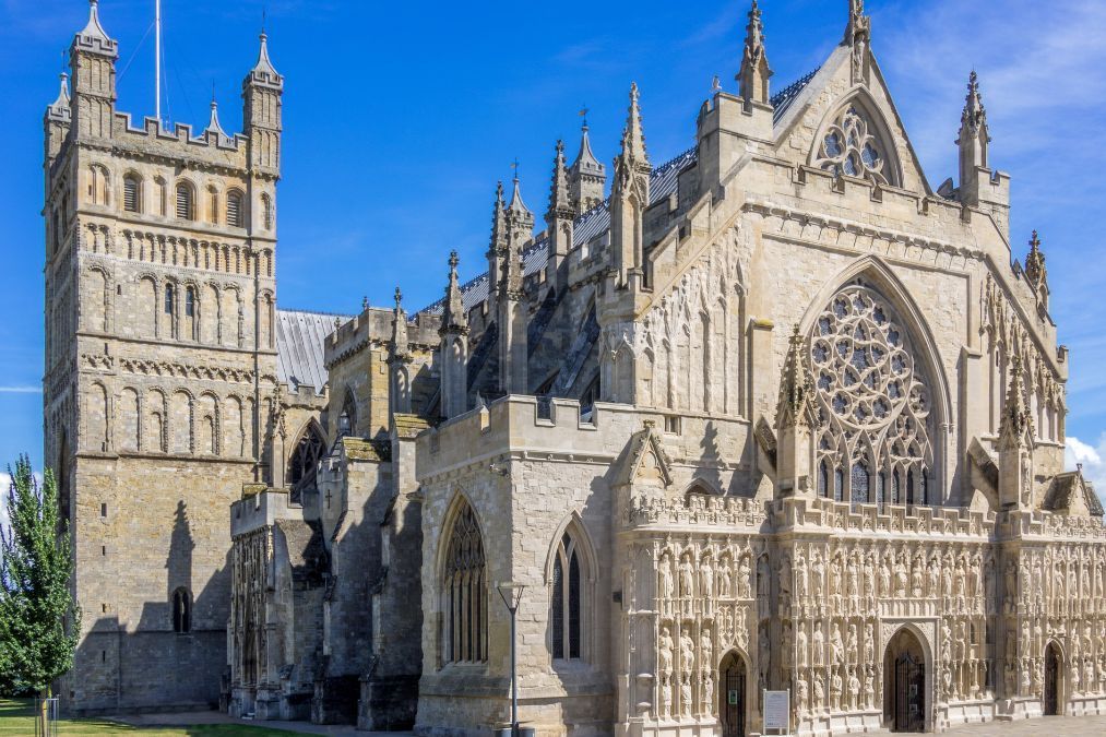 Historic cathedral in Exeter.