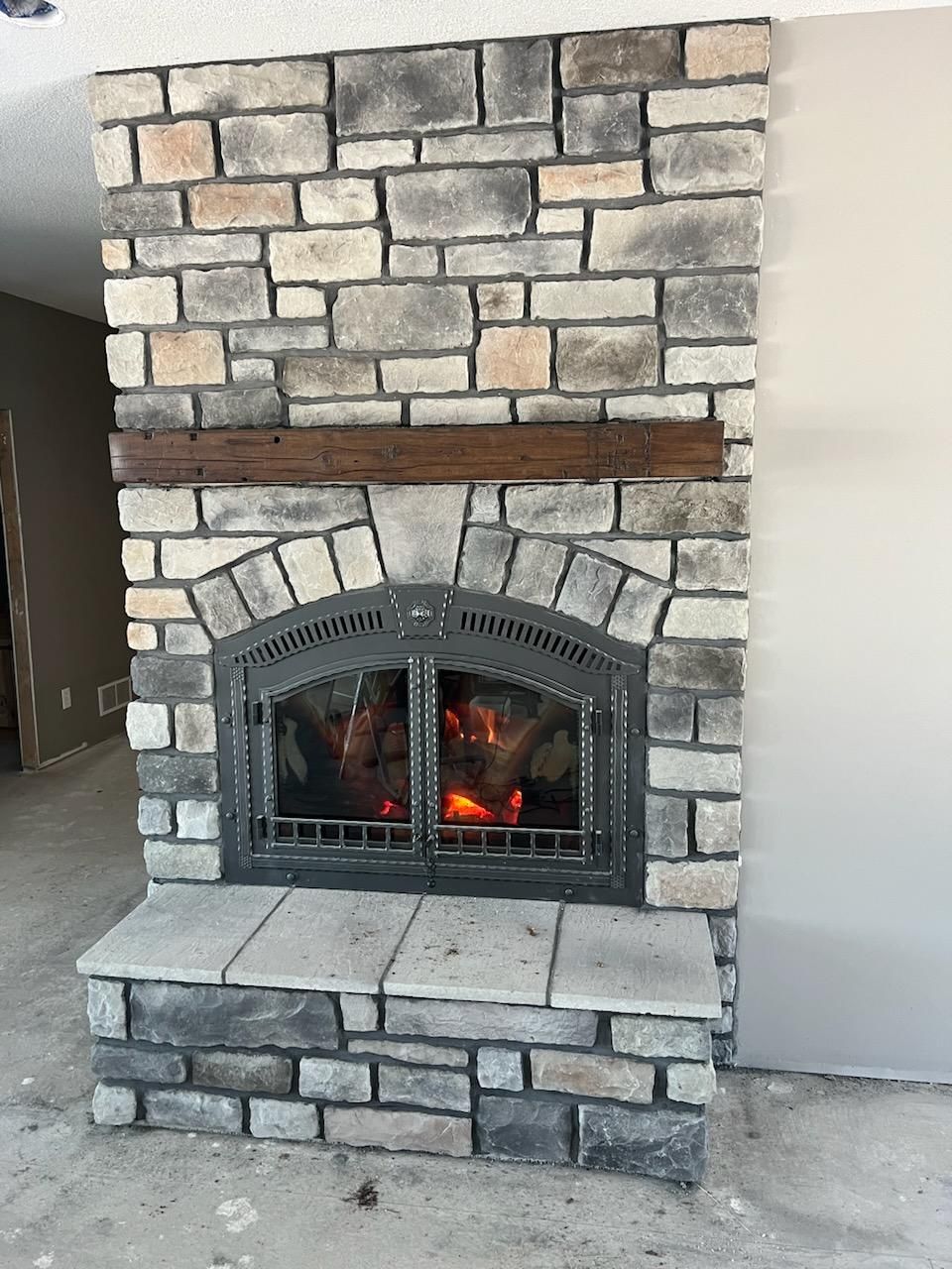 Residential Stone Fireplace — Perry, MO — Grossmann Masonry, LLC