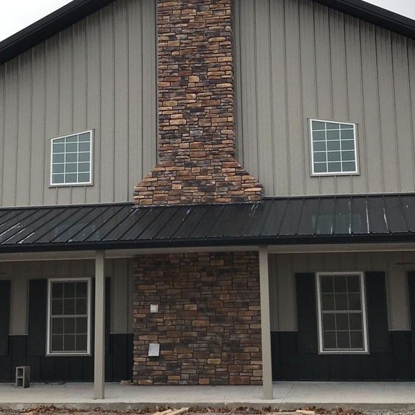 Commercial Building Stone Fireplace — Perry, MO — Grossmann Masonry, LLC