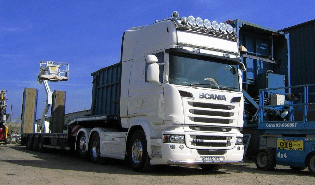 This is a low loader vehicle
