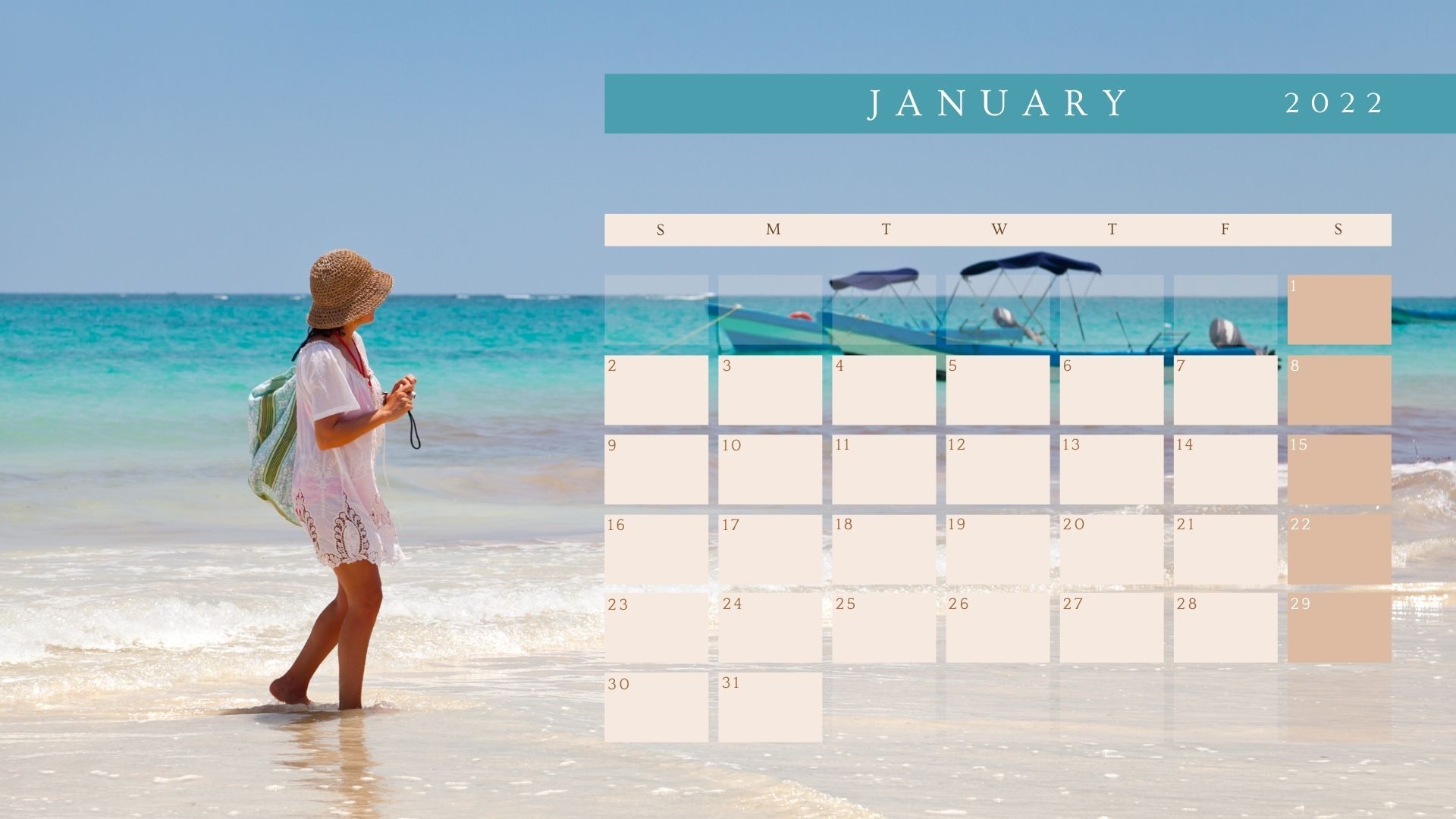 Calendario 2022 para Imprimir de Cancún