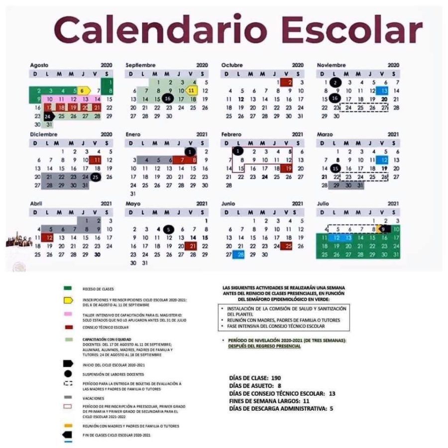 Calendario Semana Santa Escolar 2021