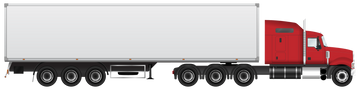 Big truck with trailer vector template. Semi truck isolated on white background. All elements in groups on separate layers. The ability to easily change the color