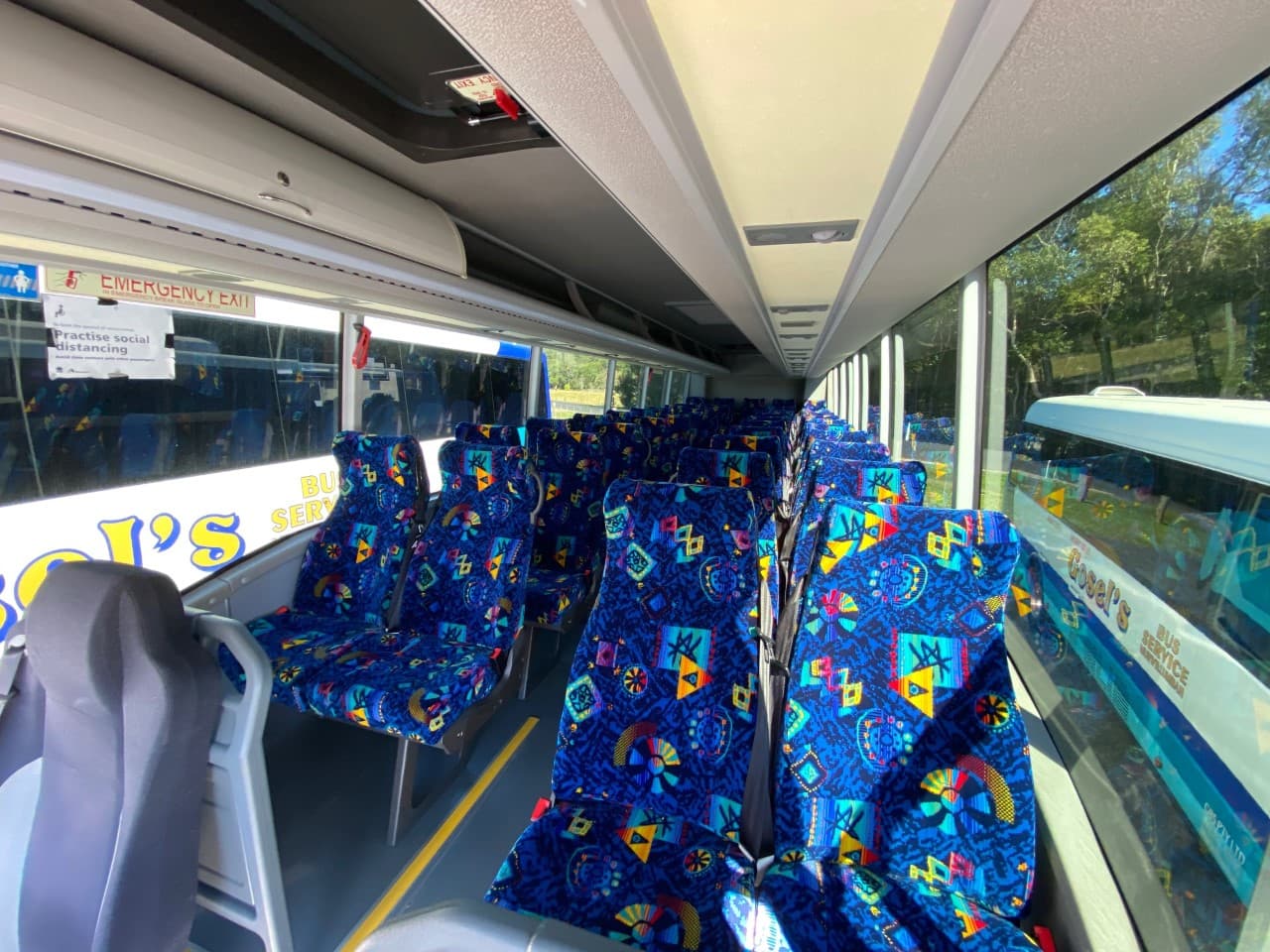 Comfortable and Clean Bus Interior — Bus Service Operates in the Tweed Shire, NSW