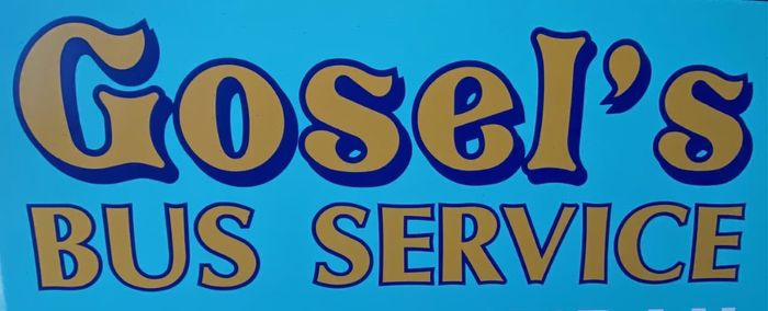 Gosel's Bus Service Logo in Light Blue Background — Bus Service Operates in the Tweed Shire, NSW