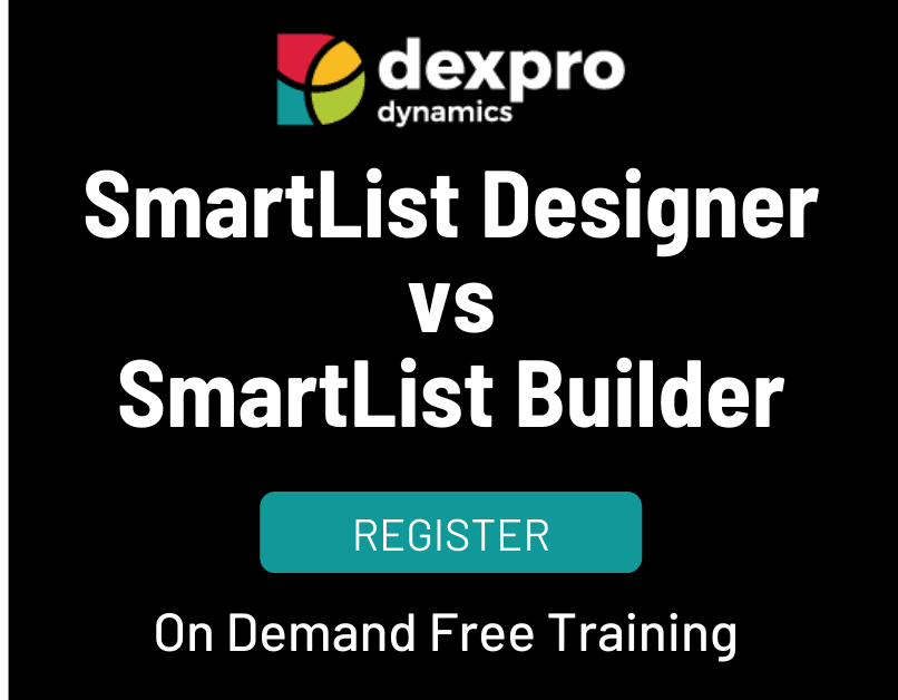 Smartlist Designer vs SmartList Builder
