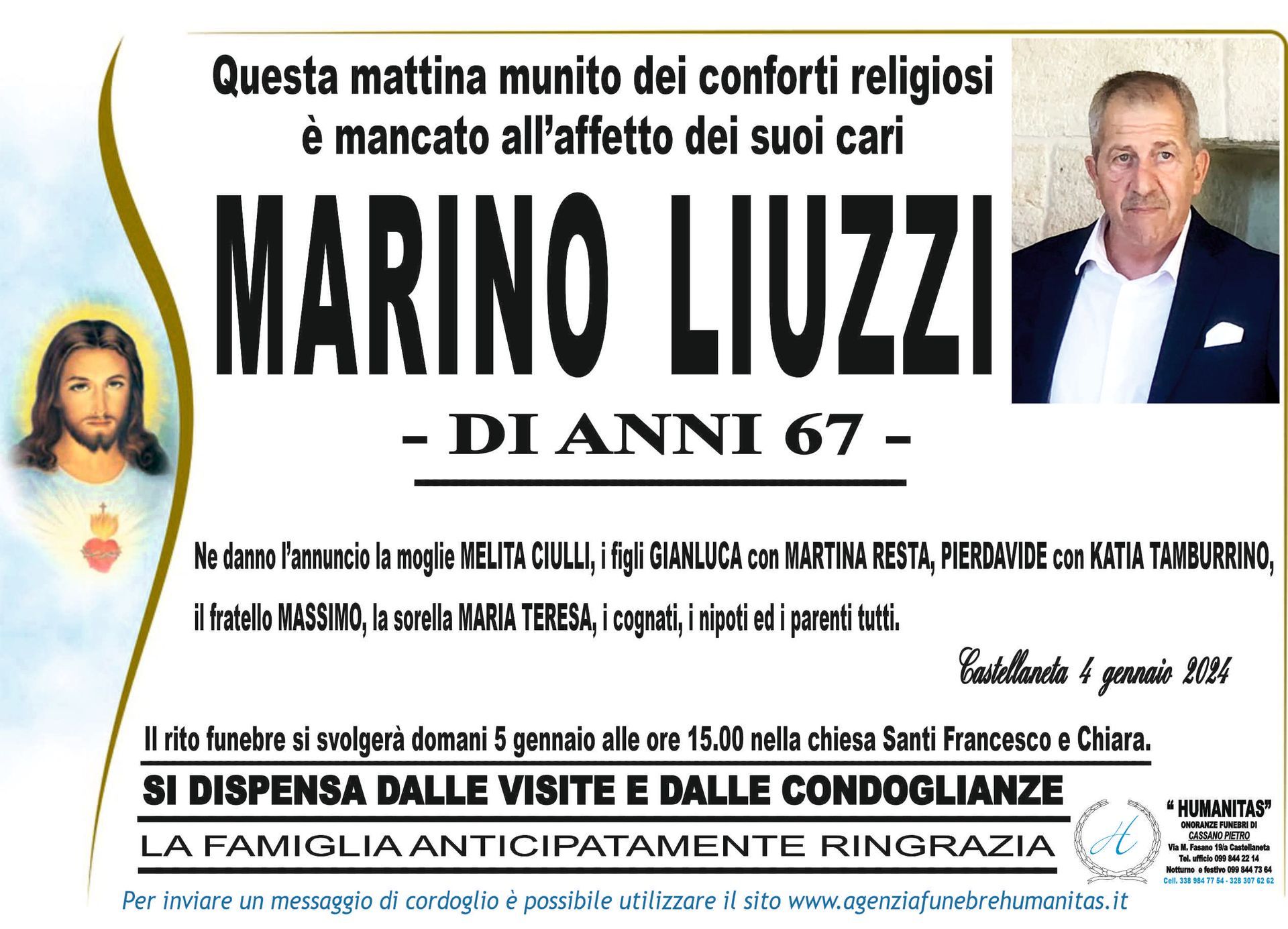 necrologio Marino Liuzzi