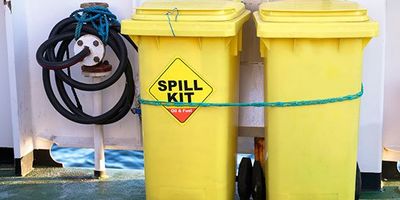 Spill Cleanup — Spill Kit Yellow Bin in Gurley, AL