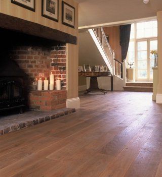 Beautiful natural wood plank floor