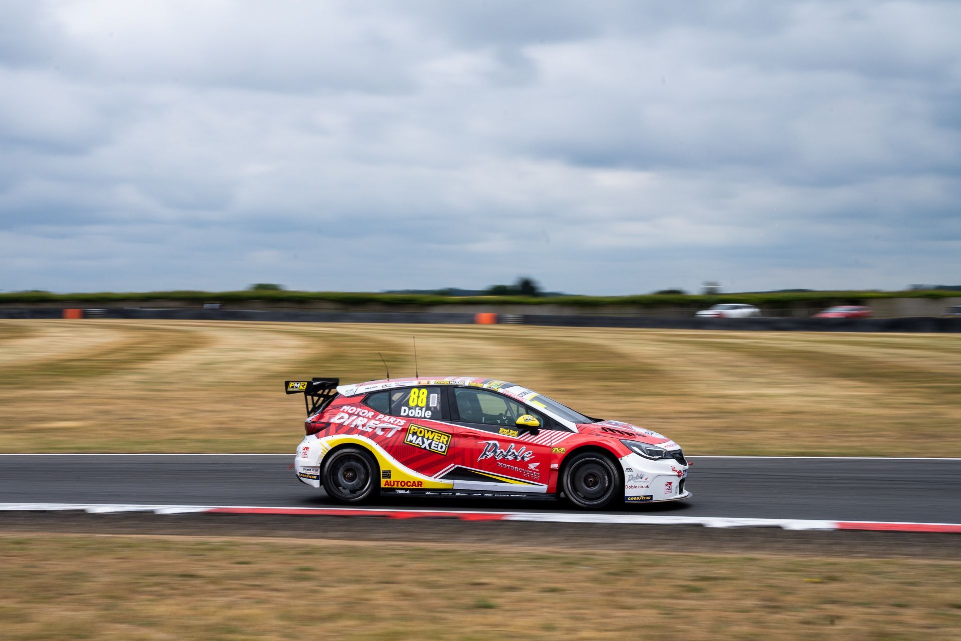 Mikey Doble side on shot on track  at Snetterton 2025